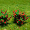 PETSTIBLE Künstliche Pflanzen, rote und grüne Sträucher, 3 cm hoch, künstliche Begrünung, Outdoor-Dekoration, 10 Stück