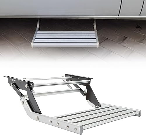 vinnyooc Wohnmobil Trittstufen Klappbar Manuelle Einstiegstufe Trittstufe Camping Einstieg Stufe bis 150kg für Wohnmobile Reiseanhänger LKW