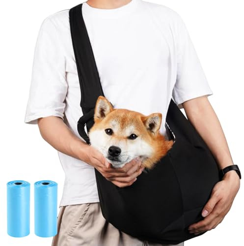 Hundetasche, Verstellbarer Schultergurt Hundetragetasche, Hundetragetasche bis 15 Kg, Hundetasche für Kleine Hunde für Katzen und Hundegeeignet, Tragetuch Hund für Spaziergänge und Aktivitäten