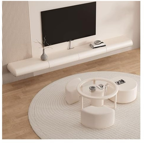 TV Stand Home/Office Floating TV Unit, 78''/94'' Wall Mounted TV Cabinet, Modern Floating Shelves with Drawers+Storage Cabinet, Under TV Entertainment Media Console Center Large Storage TV Bench TV Ca