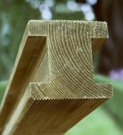 diyclick2buy Wooden H Shaped Fence Post 90mm x 90mm x 2.4m (4)