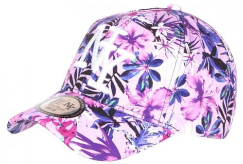 Hip Hop Honour Casquette Enfant Fleurs Violettes Tropicales Bali 7 a 12 Ans - Taille Unique - Violet