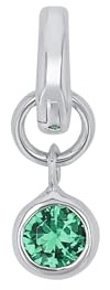 Amor Charm 925 Sterling Silber Damen Charms, mit Zirkonia synth., 1,5 cm, Geburtsstein, Kommt in Schmuck Geschenk Box
