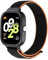 SMYAOSI Nylon Cinturino con morbido Custodia Compatibili con Xiaomi Redmi Watch 4, Cinturino in Elastici Nylon Solo Loop Cinturinio per Redmi Watch 4 Smartwatch (Nero Arancione)