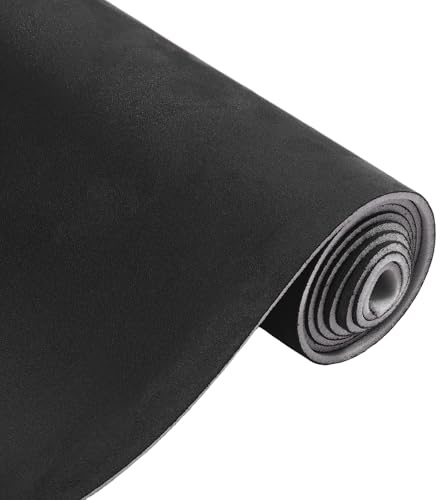 Partuto Tissu De Garniture De Toit Noir 1pc pour Voiture Suédé | Camion, Camping-Car, VUS, Bateau, 45x57, 150G, 3mm, Doublure Mousse, Réparation Toit DIY, Intérieur Auto