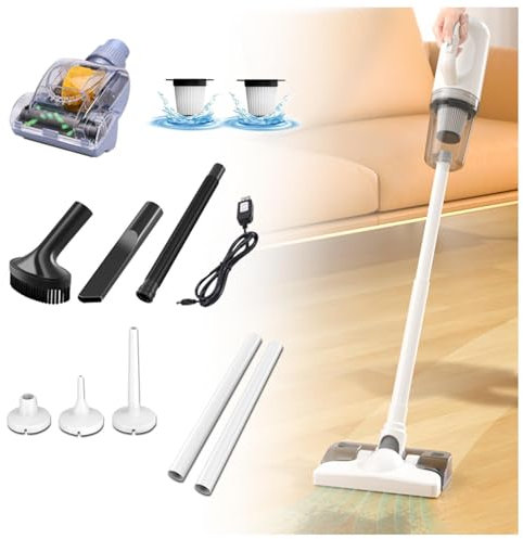 MeLtor Aspira E Lava Pavimenti Casa 5 in 1 Portatile, 200ml Serbatoio dell’acuqa, Scopa a Vapore Lavapavimenti Senza Filo per Pavimento Tappeti Animali e Gli Interni delle Auto