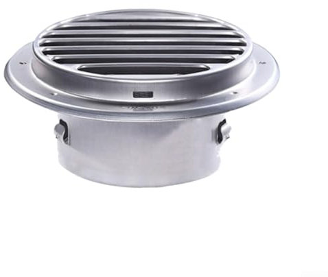 1 x rundes Edelstahl-Abluftgitter, Lüftungsgitter, Abzugshaube, Lüftungsabdeckung, rundes Küchen-Abluftgitter (100 mm)