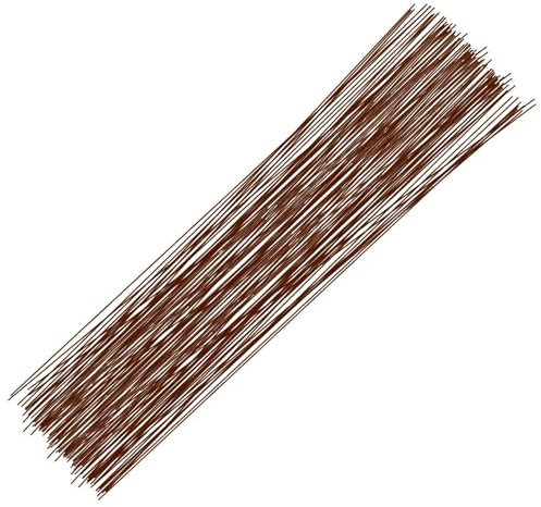 POPOYU 100 Stück Blumendraht,0.5mmx40M Basteldraht Gauge Draht Bindedraht Set Dünn Draht Wickeldraht Kaffee Flexibler Paddeldraht, Floristendraht, Weihnachtskränz Girlanden für Rosen Blumen Basteln