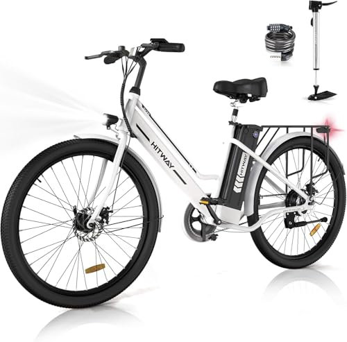 HITWAY Electric Bike, 26 inch E-bike Electric city bike for women and men, with 250W motor, 36V 10.4AH removable lithium battery 40-80km