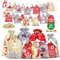 Pizsieat Adventskalender zum Befüllen,24 Stk Adventskalender Selber Befüllen Kinder Stoff, Groß Adventskalender Säckchen, 2 Größen Adventskalender Tüten, Leere Weihnachtskalender zum Selbst Befüllen
