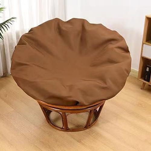 Nur Papasan-stuhlkissenbezüge, Abnehmbarer Papasan-kissenbezug Mit Reißverschluss, Papasan-kissenbezug, Wasserabweisendes Papasan-stuhlkissen(Size:Diameter 100cm (39.4 inches),Color:Kaffeefarbe)