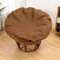 Nur Papasan-stuhlkissenbezüge, Abnehmbarer Papasan-kissenbezug Mit Reißverschluss, Papasan-kissenbezug, Wasserabweisendes Papasan-stuhlkissen(Size:Diameter 100cm (39.4 inches),Color:Kaffeefarbe)