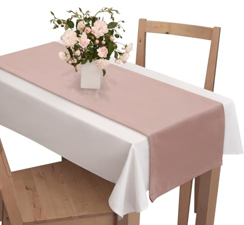 Voppi Tischläufer 40x110cm Velours Deko Tischdecke Capri aus dickem Velours für Esstisch Küche Wohnzimmer
