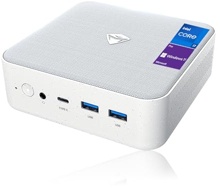 Machenike AI Mini PC Desktop, Core i7-13620H (Up to 4.9GHz), 64GB DDR5 RAM, 2TB SSD, DP Port, with HDMI Support 2-Monitor 4K, Dual Ethernet Port, Wi-Fi 6, Windows 11 Pro, PC
