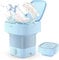Mini Waschmaschine Faltbar, faltbare waschmaschine USB, 10 Liter waschmaschine camping, Mini-Waschmaschine für Babykleidung,Socken, reisewaschmaschine für Unterwäsche oder kleine Gegenstände,Blue