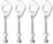 Briny River Lot de 2 Paires de Tendeurs de Chaîne de 12 Mm Ajusteurs d'essieu de 12 Mm avec écrous pour Moto Tout-Terrain 110 CC 125 CC ATV Quad Silver