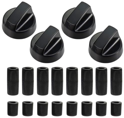 Manija perillas mando Universal para Horno, 16 Piezas, Perillas de Control de Gas, Mandos Cocina Gas Botones, ¡Un Interruptor de Estilo Elegante y Duradero para Tus electrodomésticos de Cocina, negro