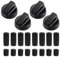 Manija perillas mando Universal para Horno, 16 Piezas, Perillas de Control de Gas, Mandos Cocina Gas Botones, ¡Un Interruptor de Estilo Elegante y Duradero para Tus electrodomésticos de Cocina, negro