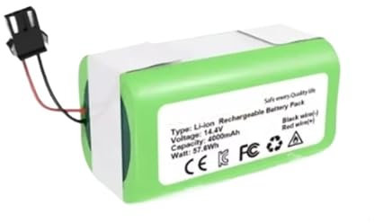 14.4V Battery Compatible For eufy RoboVac 15C 15T 25C 30 30C 35C MAX G10 G15 G20 G30 Hybrid Edge Robot Vacuum Cleaner Accessories(5200mAh)