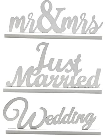 MAGICLULU 1 Set Decorativo Matrimonio Cartello Married per Decorazione da Atmosfera per Matrimoni