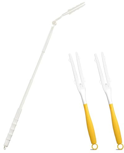 Poignées de rechange compatibles avec recharge Sw Duster, poignée étendue SW, poignée anti-poussière pliable et extensible uniquement (blanc, 4 pièces) (3)