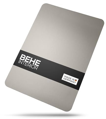 BEHE Schneidebrett Edelstahl - Made in Germany, Hygienisches Schneidebrett, cutting board, Rutschfest für die Küche, Lebensmittelecht, Antibakteriell & BPA Frei (1er Set 395x280 ohne Griff)
