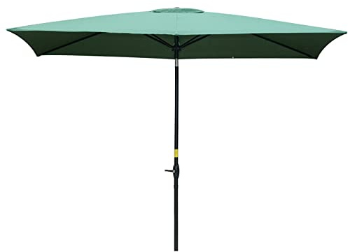 QYYZTQY marché rectangulaire 2x3m, Table d'extérieur, Parasol de Patio Vert