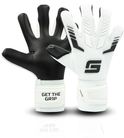 GRIPMODE Torwarthandschuhe Kinder Junior White 2.0 - Torhüter Handschuhe mit großer Fangfläche - Fußball Torwarthandschuhe mit 3 mm Griptec Latex für zusätzlichen Grip - Größe 4-6