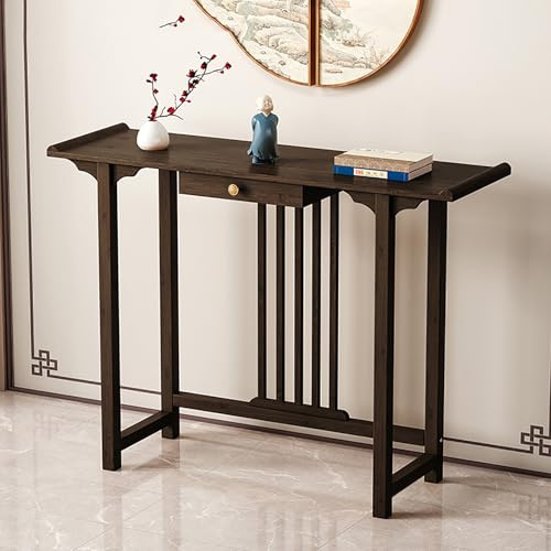 ZGNMK Tables Consoles de Salon, Meuble d'entrée, Console Entree Couloir, Meuble d Entree Rangement, Consoles et canapés avec tiroir, pour Couloir, Salon, Chambre(Brown,100x20x80cm)