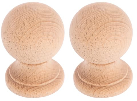 HOOWIFFY Remates de Madera para Muebles, 2 Piezas, Madera Beige | Uso Versátil, Superficie Lisa sin Acabado, Diseño Romano Clásico en Salón y Casas Nuevas o Renovadas