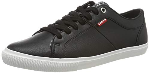Levi's Woods, Zapatillas Hombre, Negro (Regular Black), 42 Eu