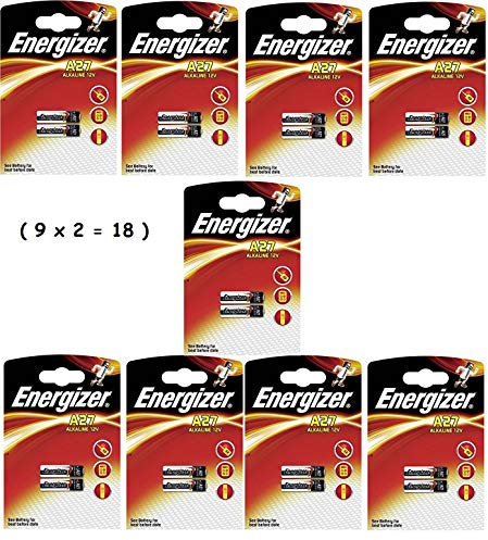 Lot de 18 Piles ENERGIZER A27-9 Blister A 2 Piles - ALCALINE 12V