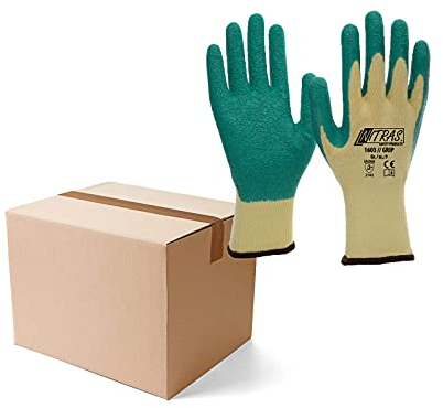 NITRAS GRIP Strickhandschuhe 1603 Arbeitshandschuhe mit Latexbeschichtung EN 388 - VPE 120 Paar, Größe:9