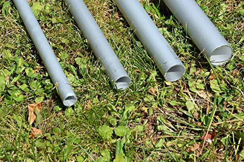 DEKOVALENZ Bodenanker aus Aluminiumrohr für Bali-Fahnen - Teleskop-Stangen, Größe:30 mm x 995 mm