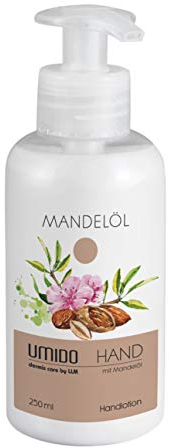 1x UMIDO Hand-Lotion Spender 250 ml Mandelöl | Handcreme | Pflegecreme | Creme | Lotion | Hautpflege