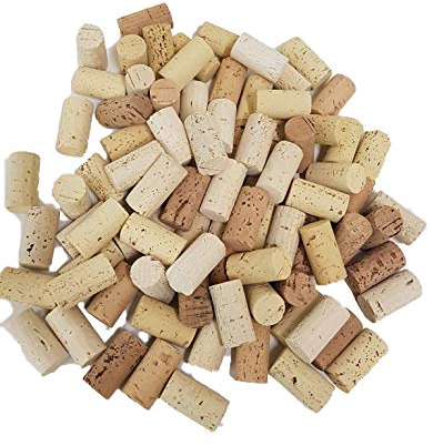 200 Stück Korken 45 x 24 mm - Bastelkorken gemischt hell und dunkel - Weinkorken zum bastel - Kork Deko - Bastelideen DIY vegan und ökologisch - 100% Natur-