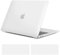 TECOOL Cover per MacBook Air M1 (A2337) e MacBook Air 13 Pollici Retina 2020 2019 2018 (A2179 A1932), Custodia Rigida Protettiva Sottile in Plastica e Copritastiera UE, Traslucido