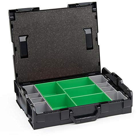 L-BOXX - L-BOXX 102 Werkzeugkoffer - Klicksystem für einfachen Transport - TÜV-geprüfte Integration - Flexible Insetboxen - Stoßfestes ABS-Kunststoff - Schwarz, D3, Kunststoff