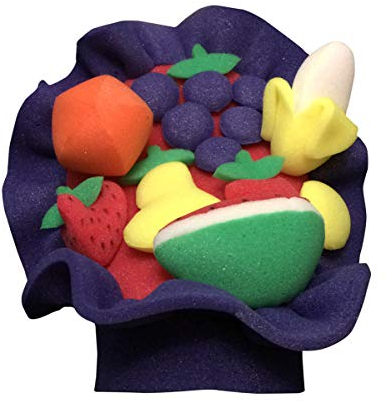 Horror-Shop Tutti Frutti Schaumstoff Hut als Kostüm Zubehör für Karneval und Motto Parties