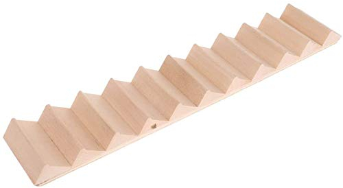 Pofet - Scala in legno in scala 1:12, con 11 gradini, accessori per fai da te per casa delle bambole