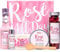 Natural Rose Petal Spa Gift Set for Women - 6Pc Soap, Salt, Body Oil, Scrub - Pamper Mom or Her for Christmas, Birthday