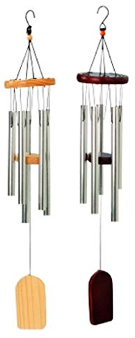 Geschenkestadl Klangspiel 5 Klangröhren 53 cm Windspiel Mobile Natur