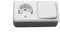 Prendeluz - Base Schuko con interruptor blanco 16A/250V.