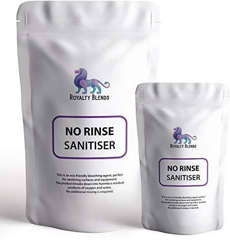 NO Rinse Sanitiser for Homebrew of Beer, Cider & Wine - Steriliser Cleaner (100g Resealable Pouch)