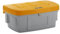 eurokraft | pro | Universal- und Streugutbehälter | ohne Entnahmeöffnung | 100 l | Deckel orange