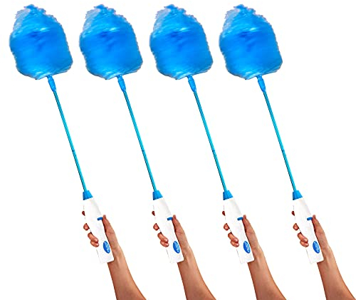 Set di 4 spolverino elettrico per la polvere, con 2 testine rotanti, a batteria