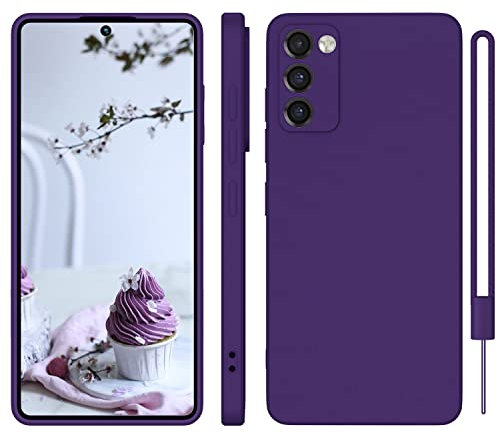 ORDA Hülle Kompatibel mit Samsung Galaxy S20 FE Silikon Case 4G/5G, Hanyhülle für Samsung S20 FE Ultra Dünn mit Microfiber, Kameraschutz Kratzfeste Hülle für Samsung Galaxy S20 FE 6.5'' Dunkel Lila