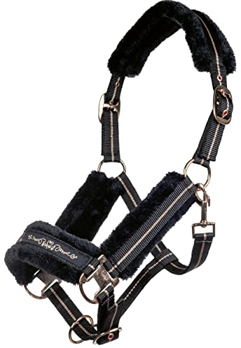 HKM Rosegold Halfter & Stricke 5738 Smaragdgrün/Rosegold Warmblut