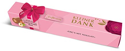 Viba Grußbote „Kleiner Dank“ Schicht-Nougat Minis 30 g | 3 x 10 g Haselnussnougat & heller Nougat | Kleine Geschenkidee zum Danke sagen | Premium Geschenk