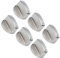 Zerodis 6Pcs 8mm Rotate Knob Control Knob Zinc Alloy Range Knob Replacement for Kitchen Range Gas Stove Microwave Oven Cooker Stove Zinc Alloy Control Knob Replacement(0° switch)